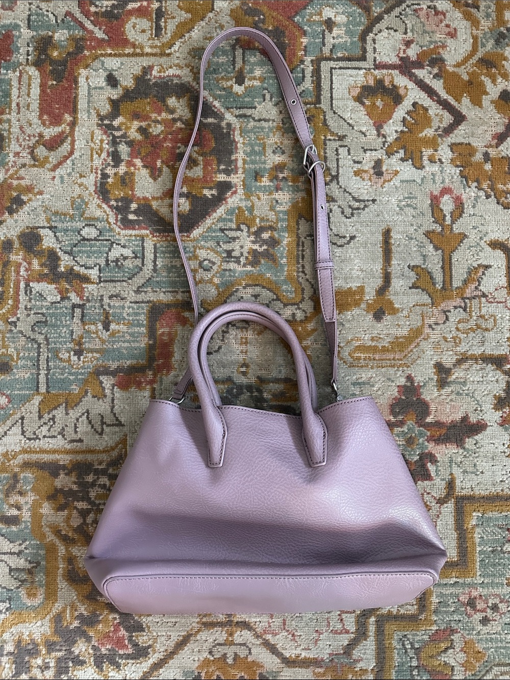 Matt & Nat Lavender Shoulder Tote with Adjustable Strap - Picture 2 of 8